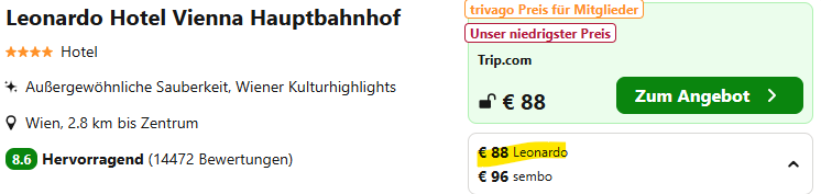 Wien Hotel Angebot