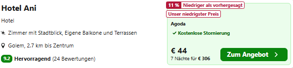 Albanien Hotel Angebot