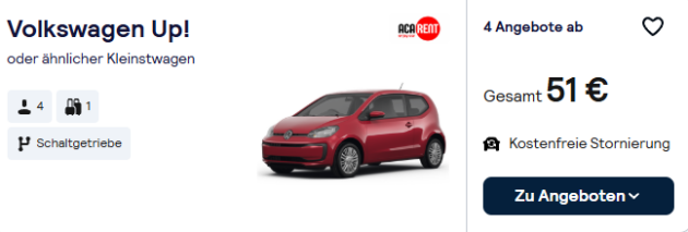 Albanien Mietwagen Angebot