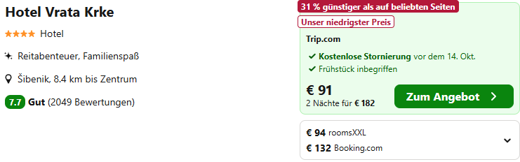 Kroatien Hotel Angebot