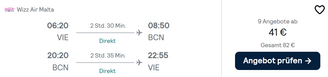 Barcelona Flug