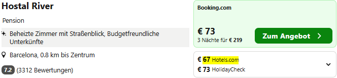 Barcelona Kombi Angebot