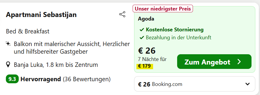bosnien hotel angebot