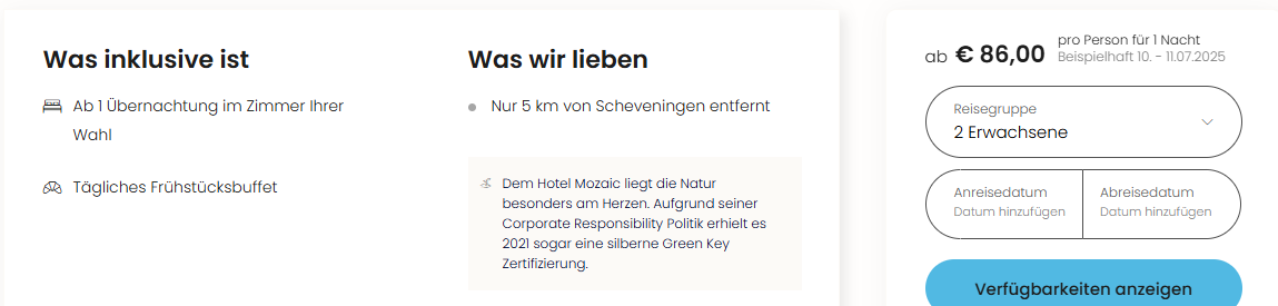 Den Haag Hotel Angebot
