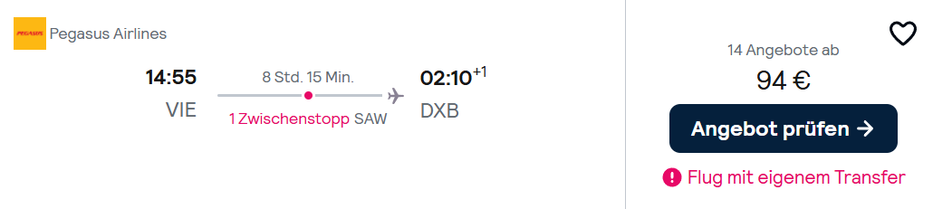 Dubai Flug Angebot