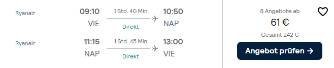Italien Flug Angebot