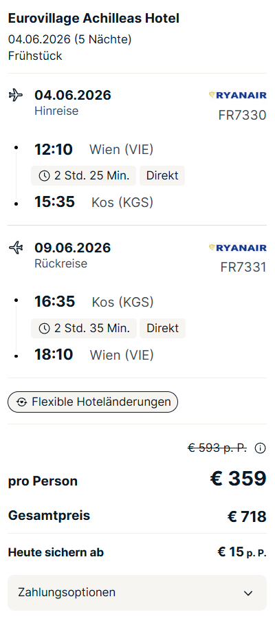 Kos Reise Angebot