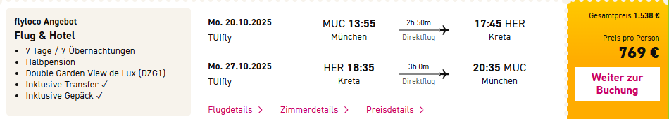 Kreta Pauschalangebot