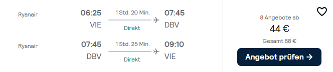 Kroatien Flug Angebot