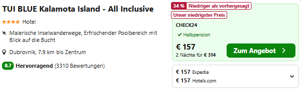 Kroatien Hotel Angebot