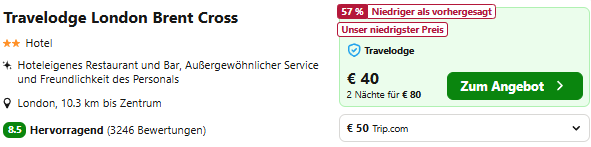 London Hotel Angebot