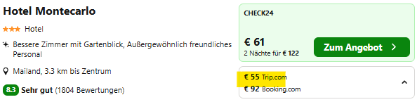 Mailand Hotel Angebot