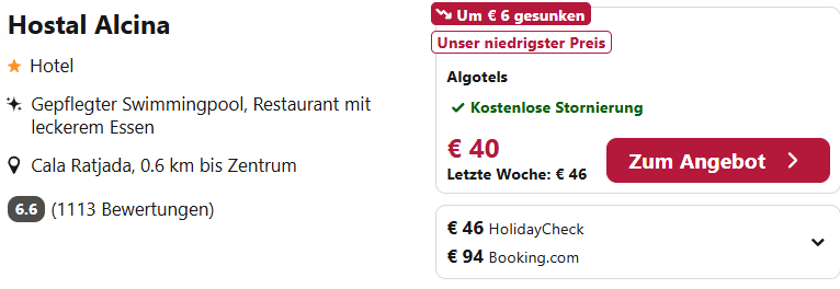Mallorca Hotel Angebot