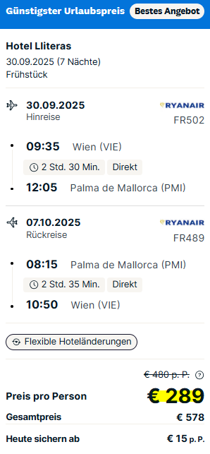 Mallorca Pauschalangebot