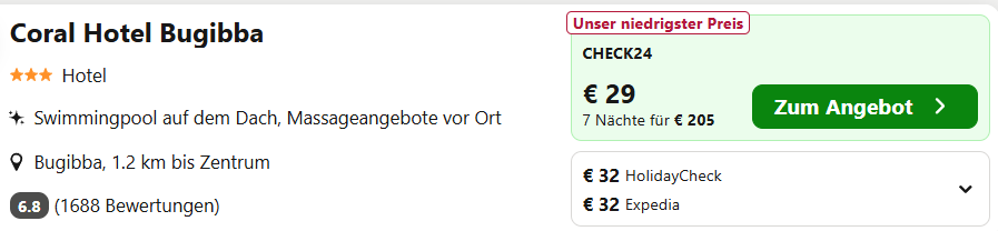 Malta Hotel Angebot