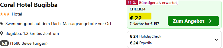 Malta Hotel Angebot