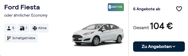 Mazedonien Mietwagen Angebot