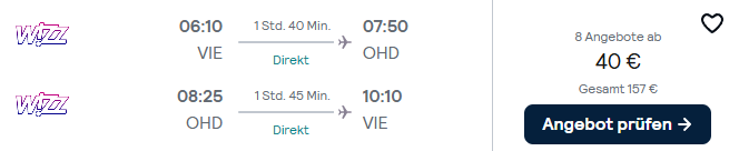 Mazedonien Flug Angebot