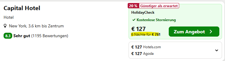 new-york hotel angebot
