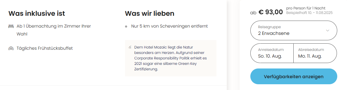 Niederlande Hotel Angebot