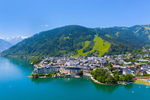 Blick auf Zell am See, Österreich