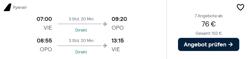 Portugal Flug Angebot