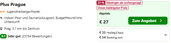 Prag Hotel Angebot