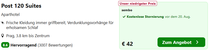 Prag Hotel Angebot