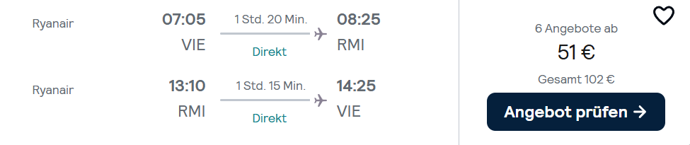 Italien Flug Angebot