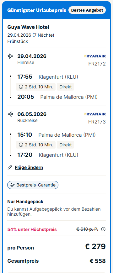 Mallorca Reise Angebot