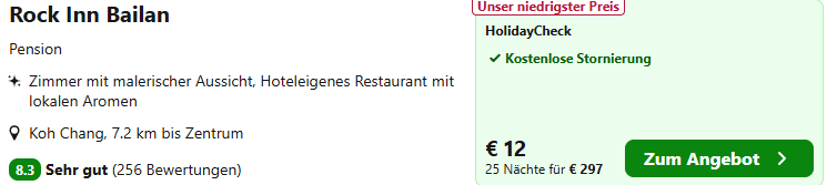 Thailand Hotel Angebot