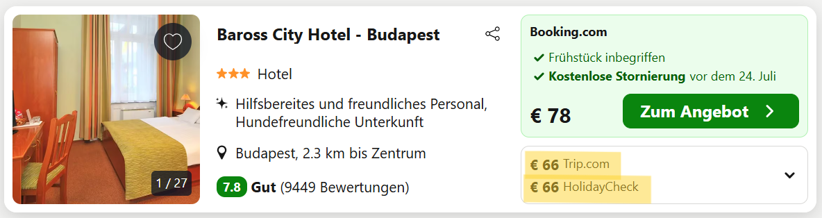 Budapest Hotel Schnäppchen