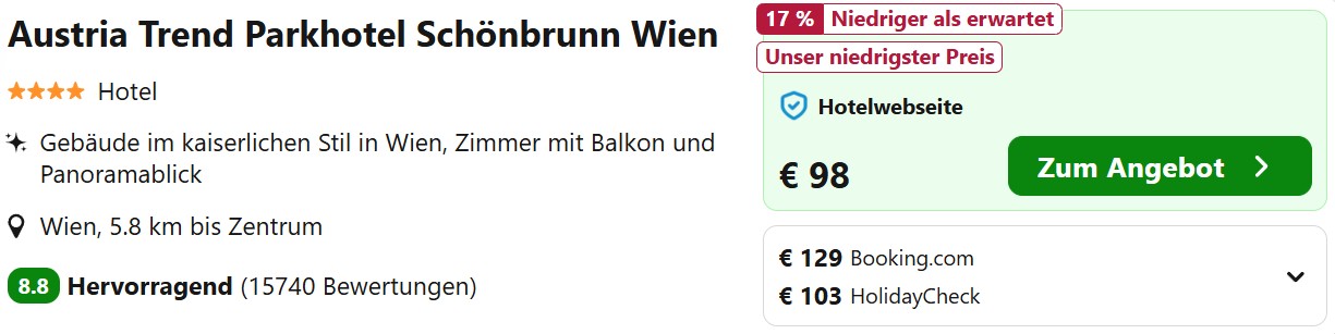 Wien Hotelangebot