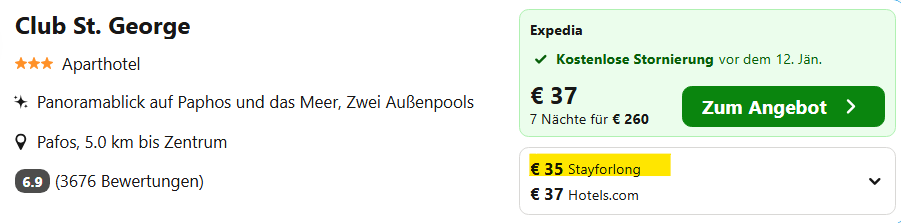 Zypern Hotel Angebot