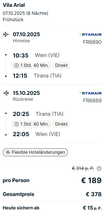 Albanien Reise Angebot