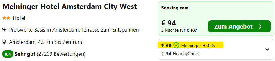 Amsterdam Hotel Angebot