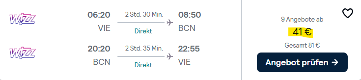 barcelona flug angebot