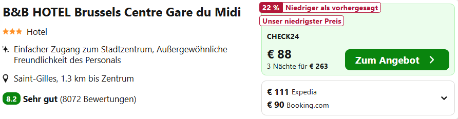 Brüssel Hotel Angebot