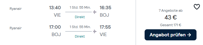 Bulgarien Flug Angebot