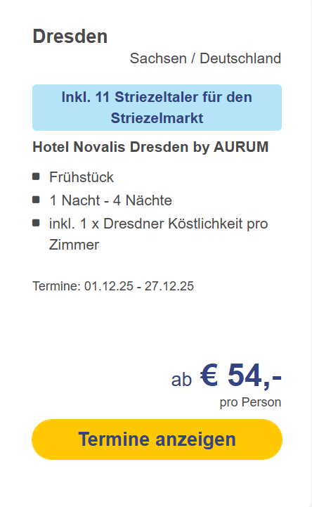 Dresden Hotel Angebot