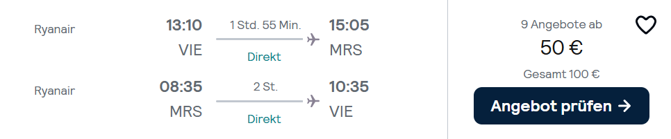 Frankreich-Flug-Schnäppchen