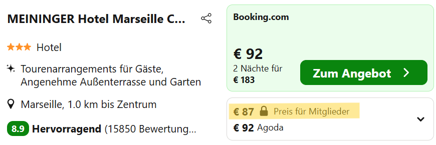 Frankreich-Hotel-Schnäppchen