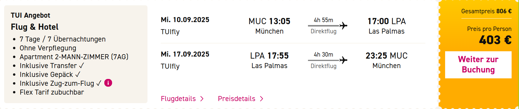 Gran Canaria Reise Angebot