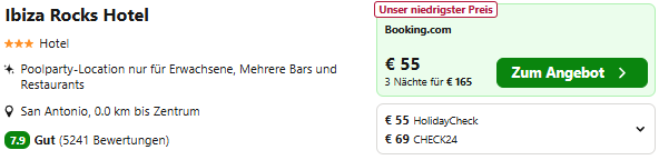 Ibiza Hotel Angebot
