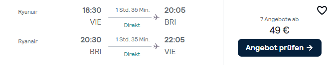Italien Flug Angebot