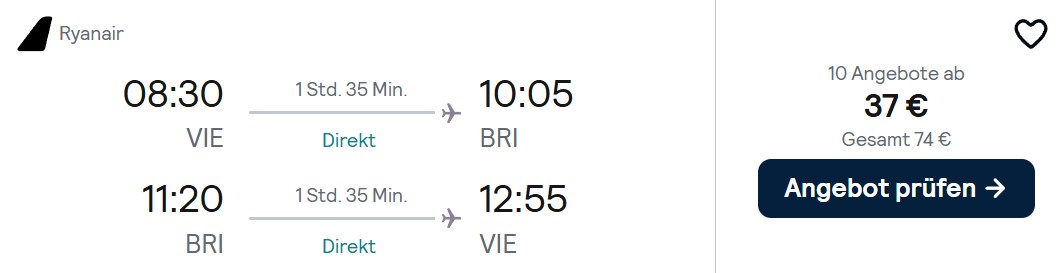 Italien Flug