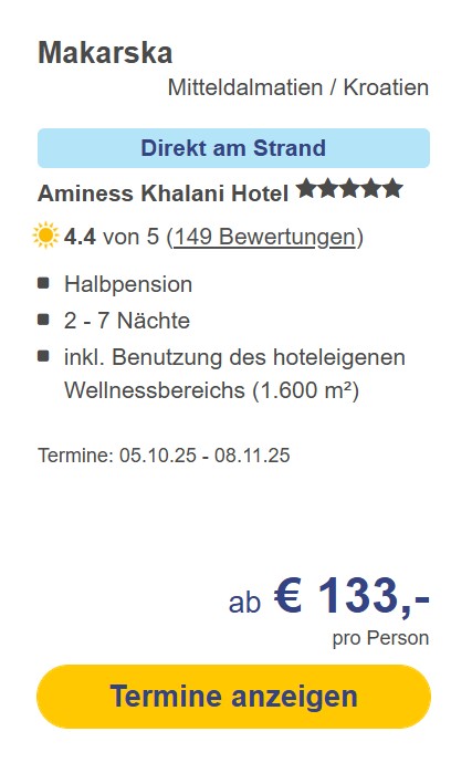 Kroatien Hotel