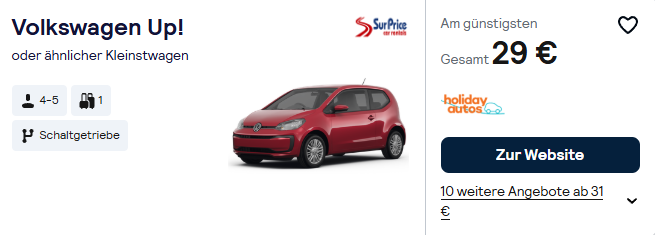 Kroatien Mietwagen Angebot