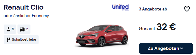 Mietwagen Kroatien Angebot