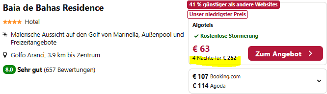 Sardinien Hotelangebot
